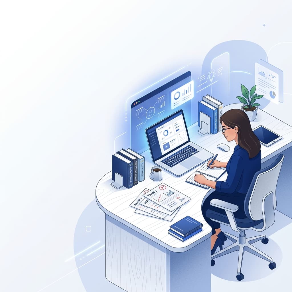 Premium EdTech Student Illustration